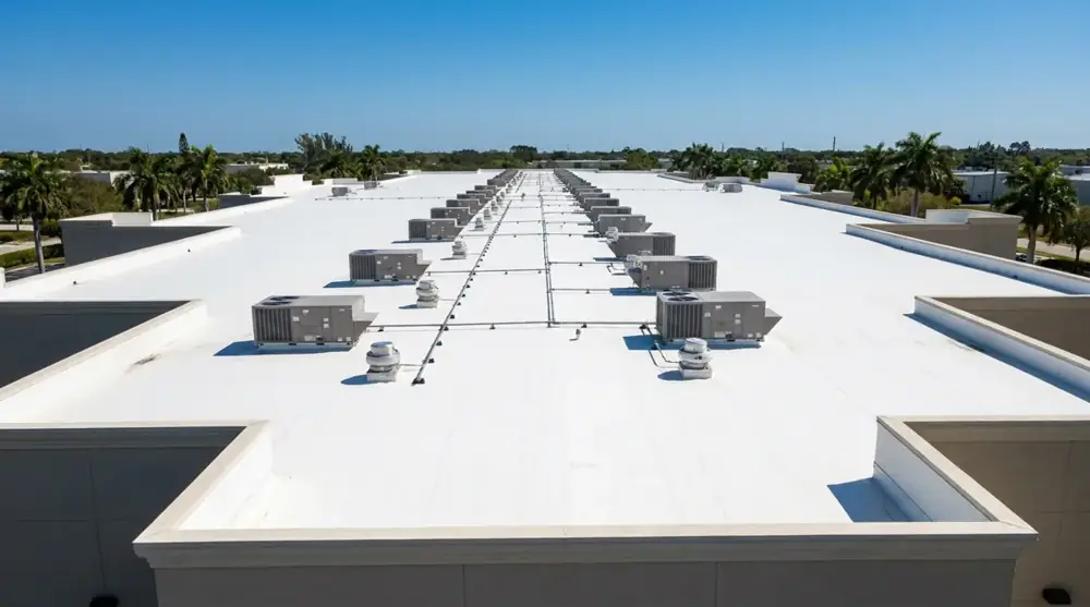 Commercial flat roof on a Southwest Florida building