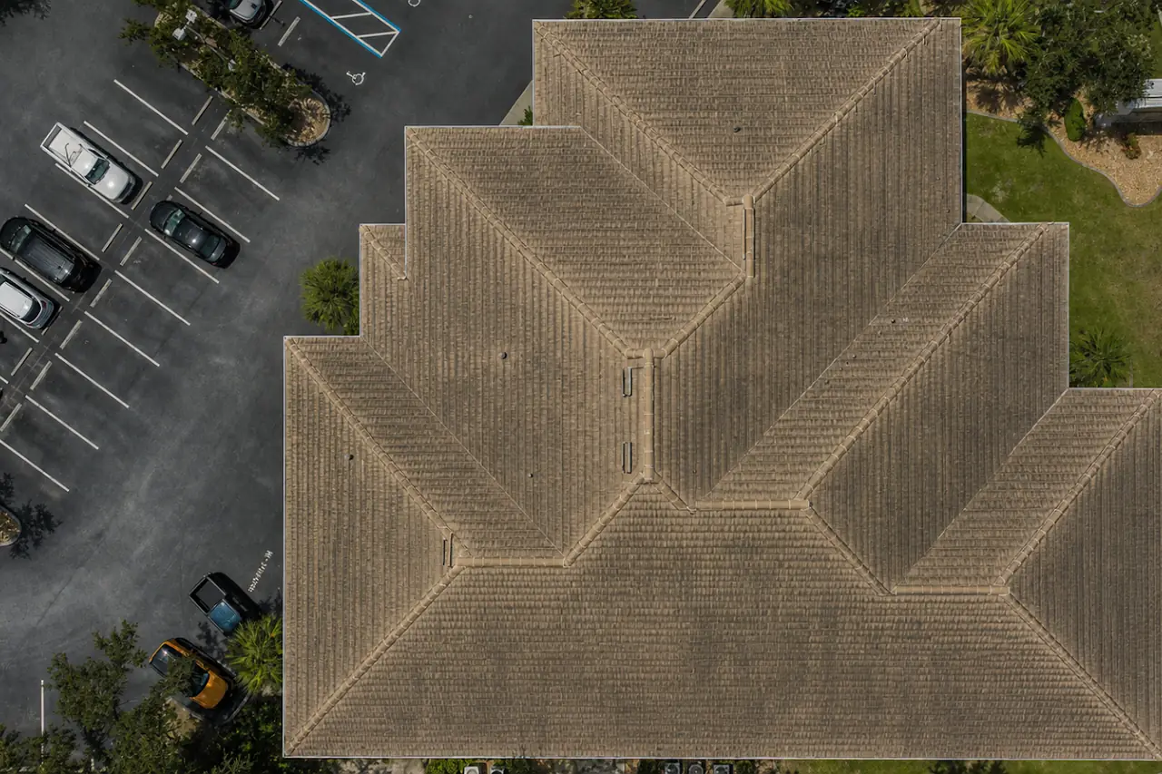 The old roof from above