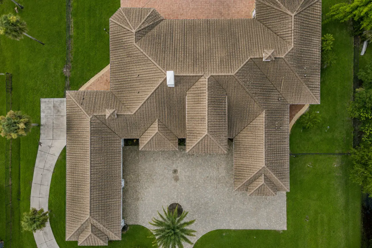 The old tile roof from above