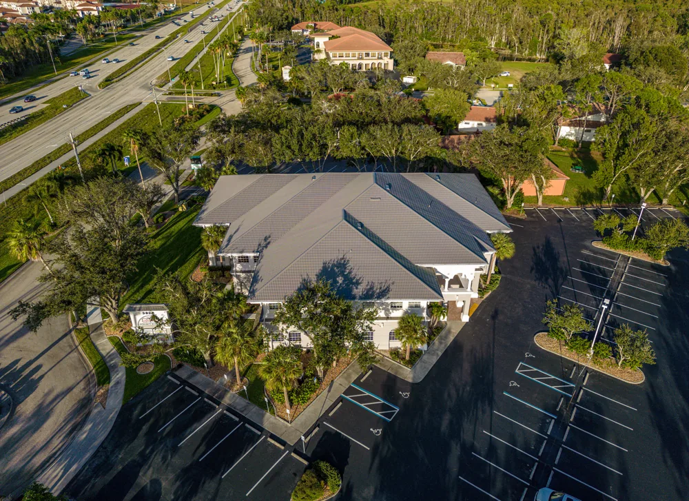 The same office roof after a new tile roof installation