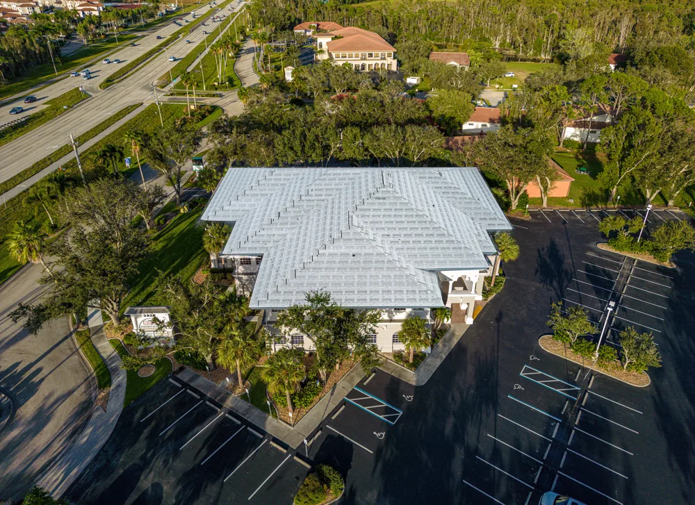 Office roof before the tile replacement in Fort Myers